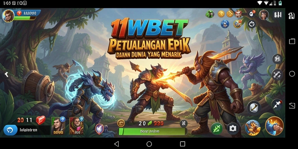 Screenshot gameplay 11WBET menunjukkan aksi petualangan yang mendebarkan.