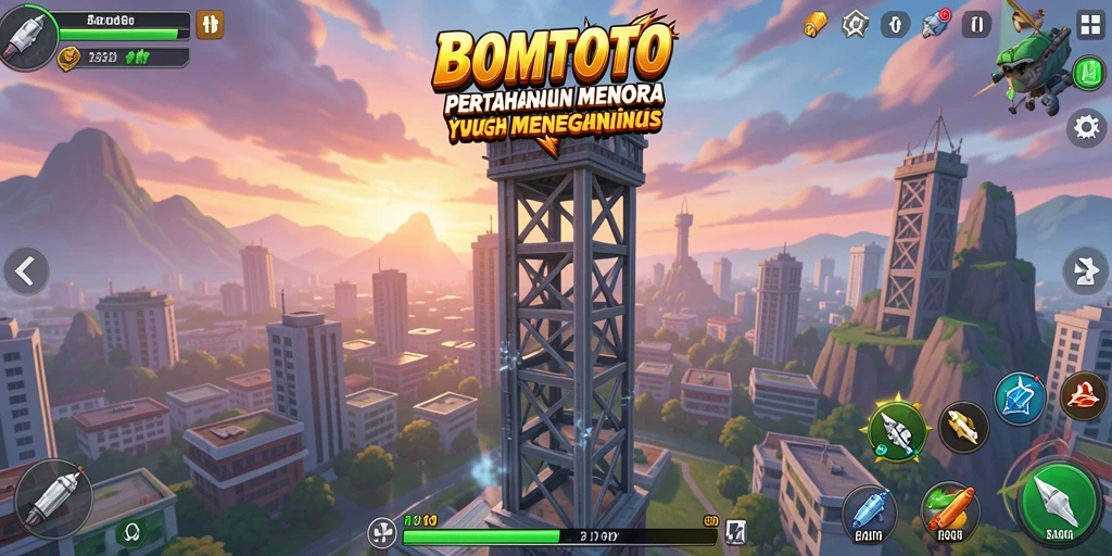 Gameplay menara pertahanan yang intens dan menegangkan.