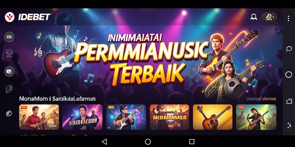 Tampilkan gameplay seru di aplikasi IDEBET yang penuh dengan musik.