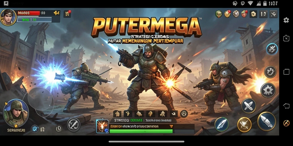 Screenshot gameplay PUTERMEGA yang menampilkan taktik strategi.