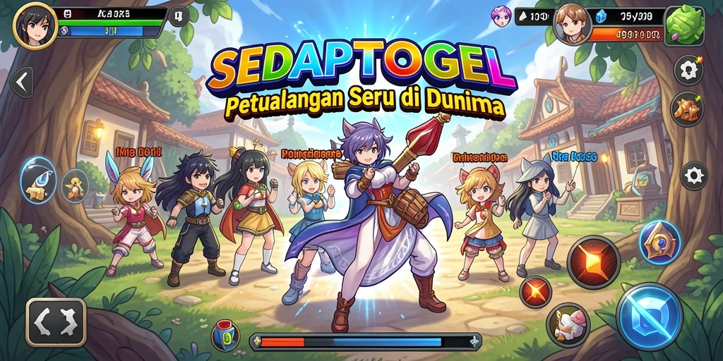 Screenshot SEDAPTOGEL menunjukkan aksi seru karakter Anime.