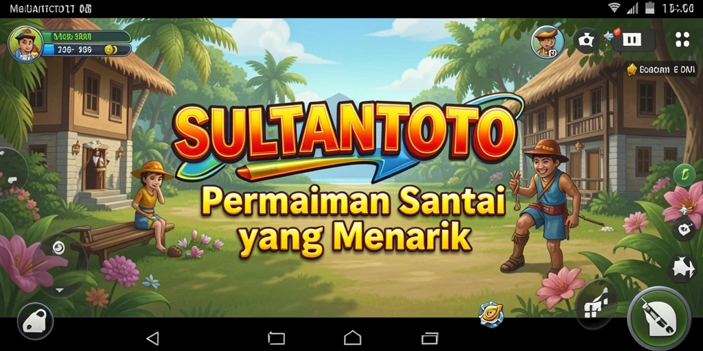 Tampilan gameplay SULTANTOTO yang ceria dan penuh aksi.