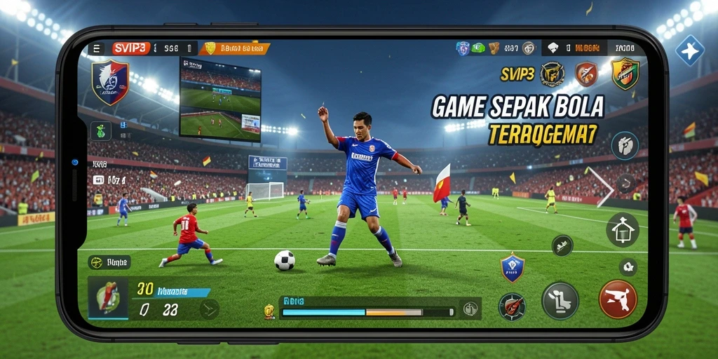 Tampilan gameplay menarik dalam game sepak bola SVIP3.