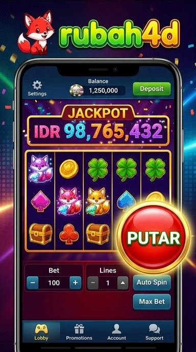 Tampilan antarmuka pengguna aplikasi rubah4d yang menarik.